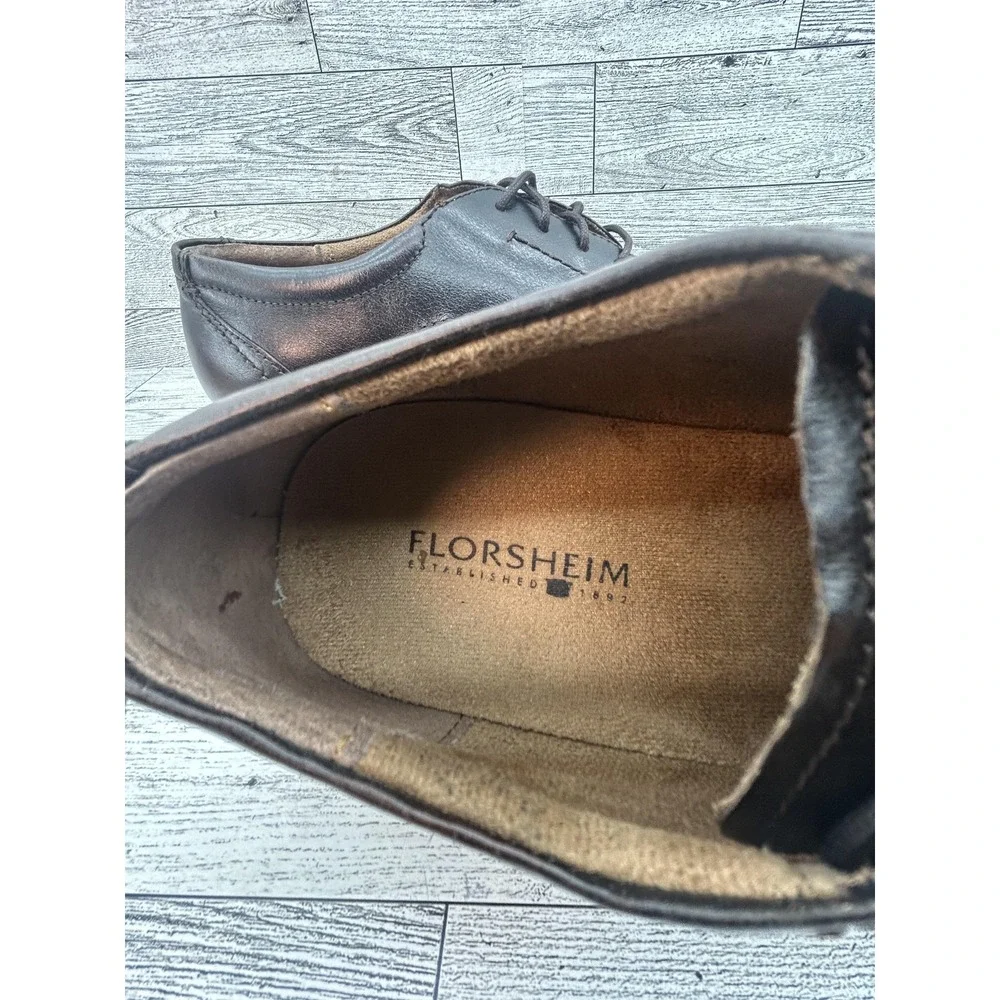 Florsheim Shoes Mens Size 10 Leather Square Toe Derby Dress‎ Comfort Oxfords